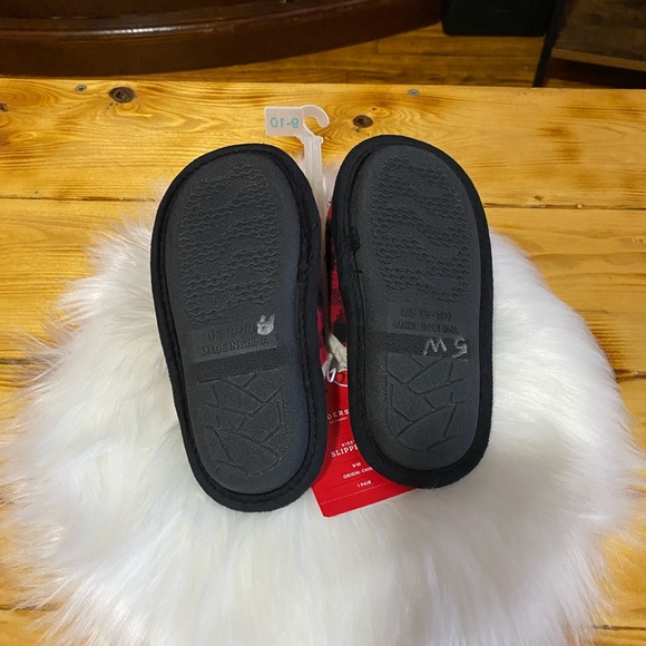 🎄Wondershop Christmad Plaid Little Kid Slippers “Lil Bear”🎄 - Picture 4 of 7